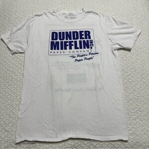 The Office Dunder Mifflin Sing-a-Long Jingle Song White T-Shirt Size Large